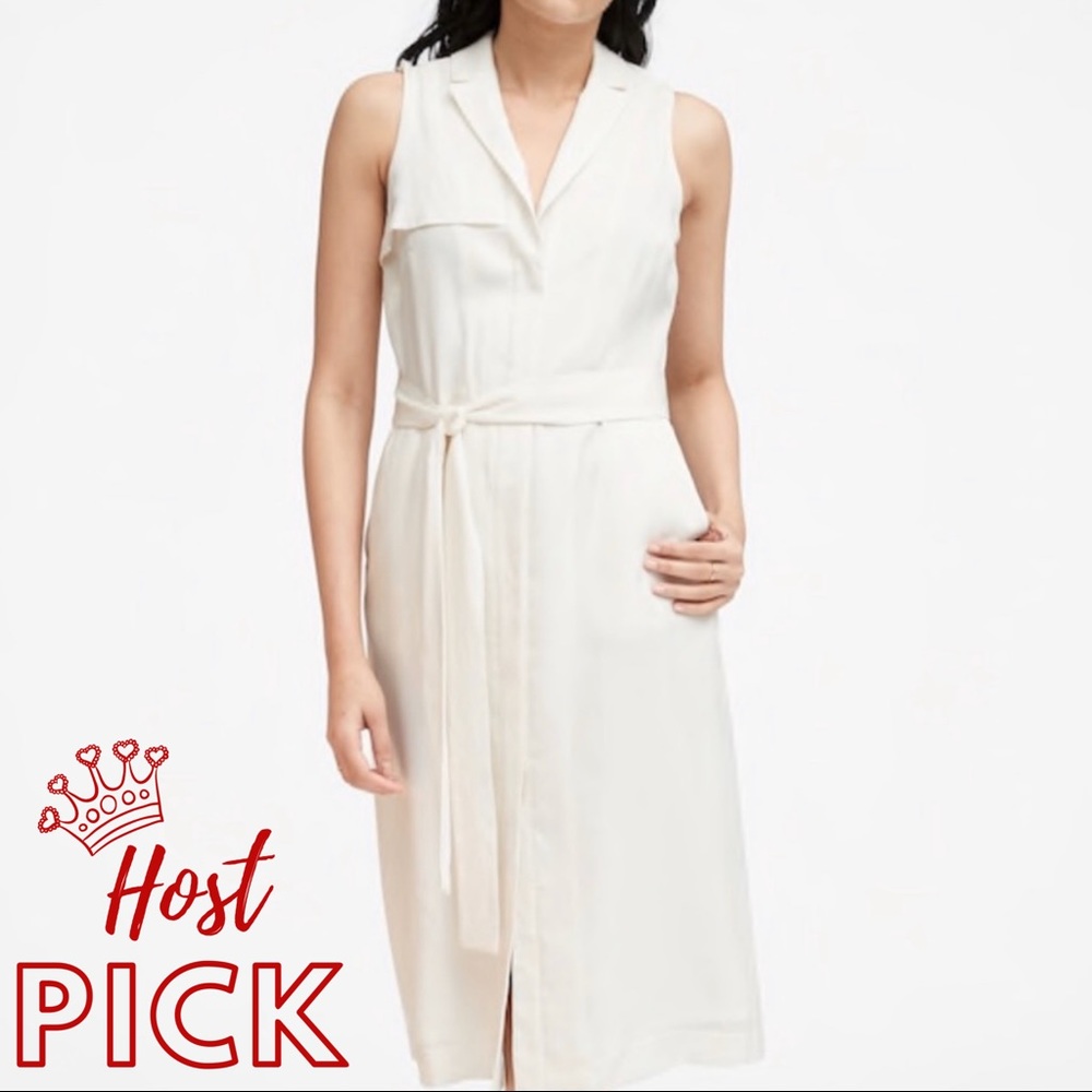 *New* Banana Rep. Trench Dress**Sz. 14/16**Ivory